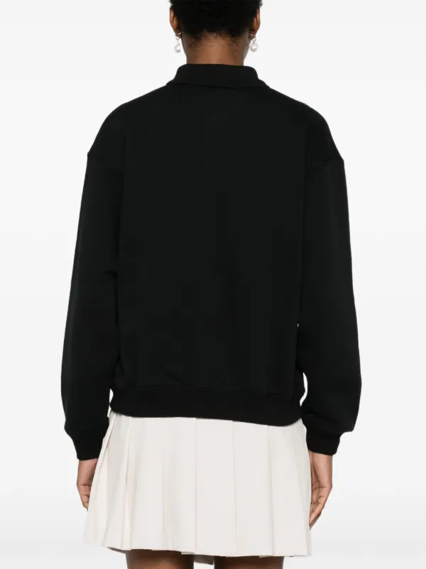 Polo Ralph Lauren polo-collar Fleece Sweatshirt | Black | FARFETCH