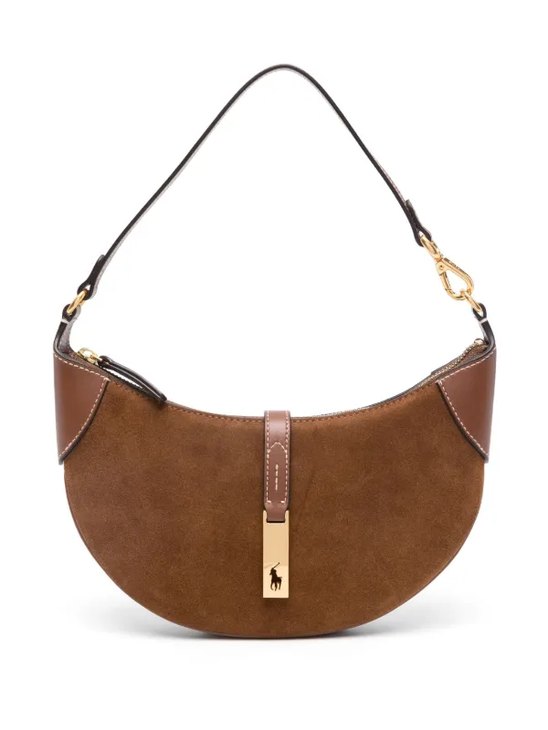 Polo Ralph Lauren Bolsa Polo ID Mini De Camurça | Marrom | FARFETCH BR