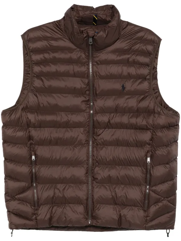 Polo Ralph Lauren Colden Gilet Brown FARFETCH UK