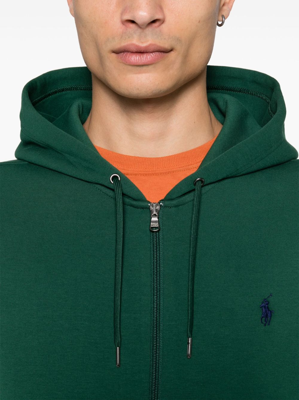 Green polo zip up hoodie sale