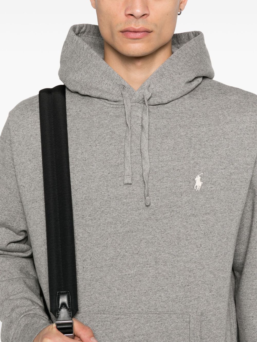 Shop Polo Ralph Lauren Fleece Hoodie In Grey