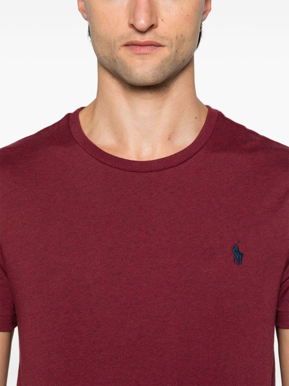 Shop Polo Ralph Lauren Polo Pony-embroidered T-shirt In Red