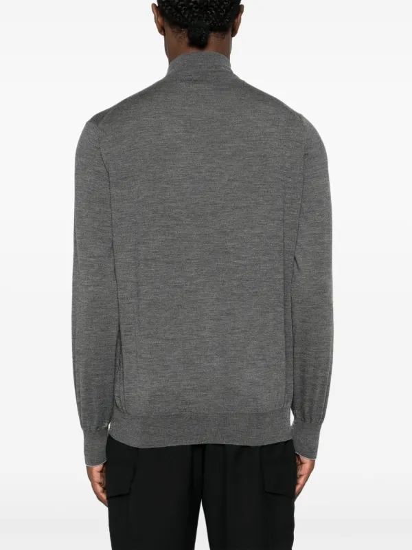 Brunello Cucinelli high-neck zip-up Cardigan | Grey | FARFETCH SG