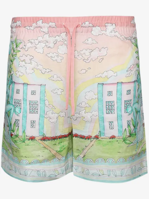 Casablanca Vase linen shorts
