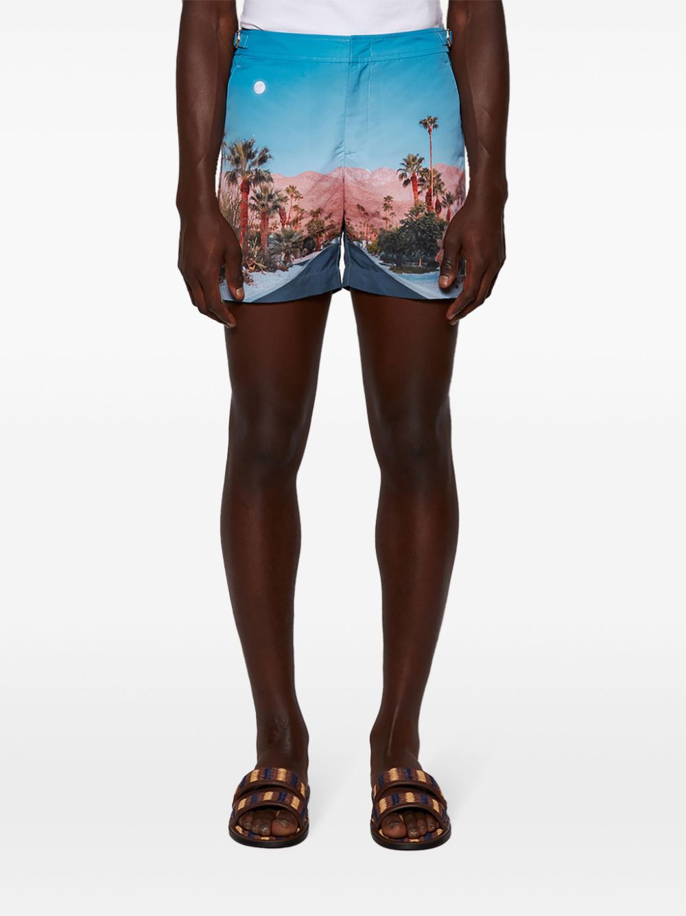 Shop Orlebar Brown The Webster Swim Shorts In Blue