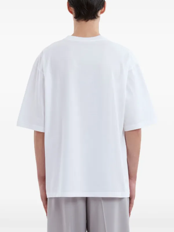 Marni logo-print Cotton T-shirt | White | FARFETCH