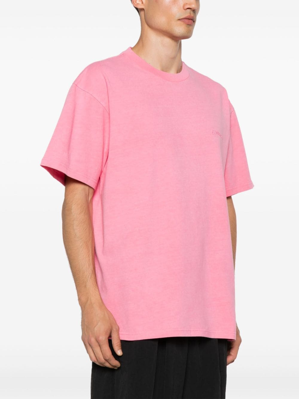 Shop Carhartt Duster Logo-embroidered T-shirt In Pink