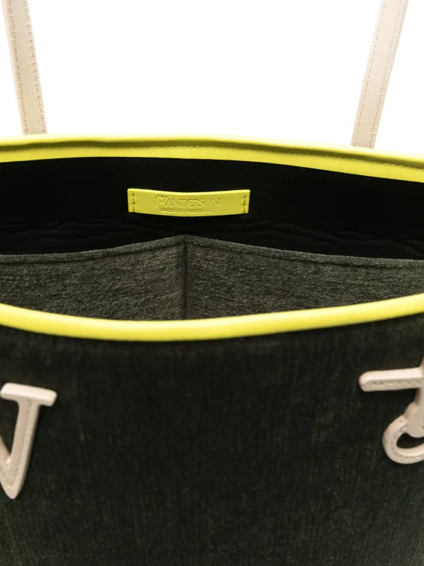 JW Anderson Tall Anchor Tote Bag | Green | FARFETCH BN