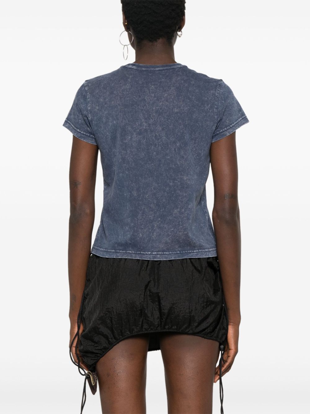 Shop Alexander Wang Logo-print Cotton T-shirt In Blue