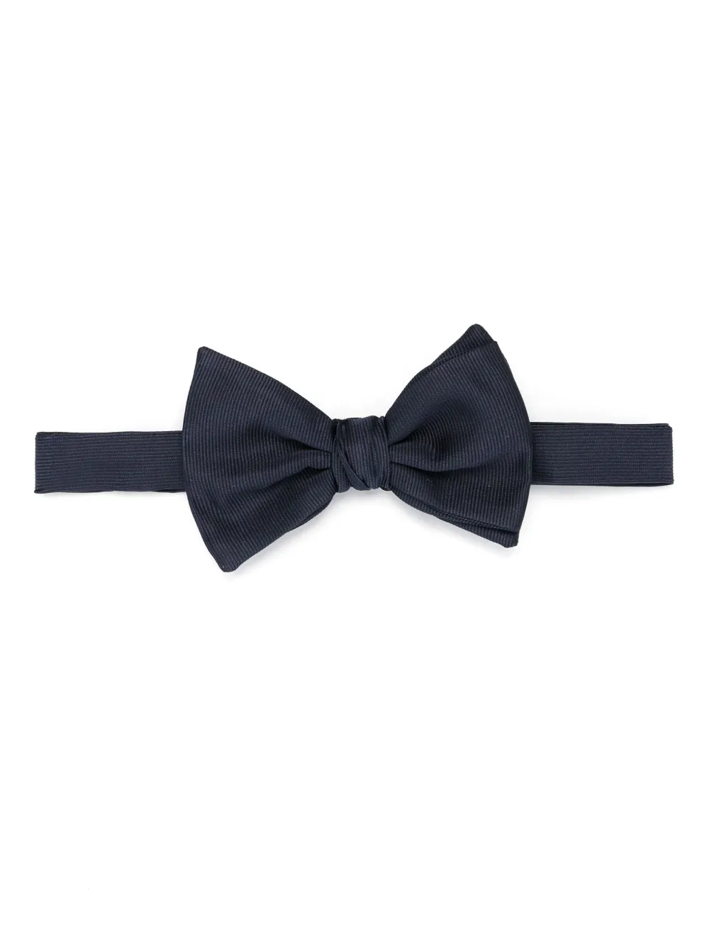 Giorgio Armani Textured Silk Bow Tie With Adjustable Strap In Blue