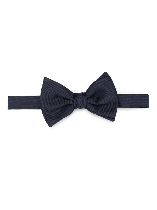 Giorgio Armani Faille Silk Bow Tie in Blue