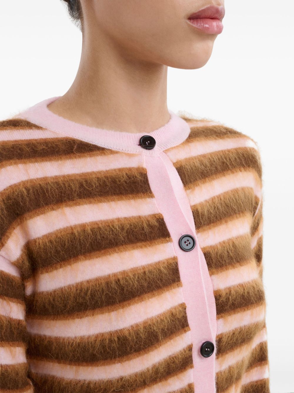 Affordable Marni striped brushed wool cardigan Women