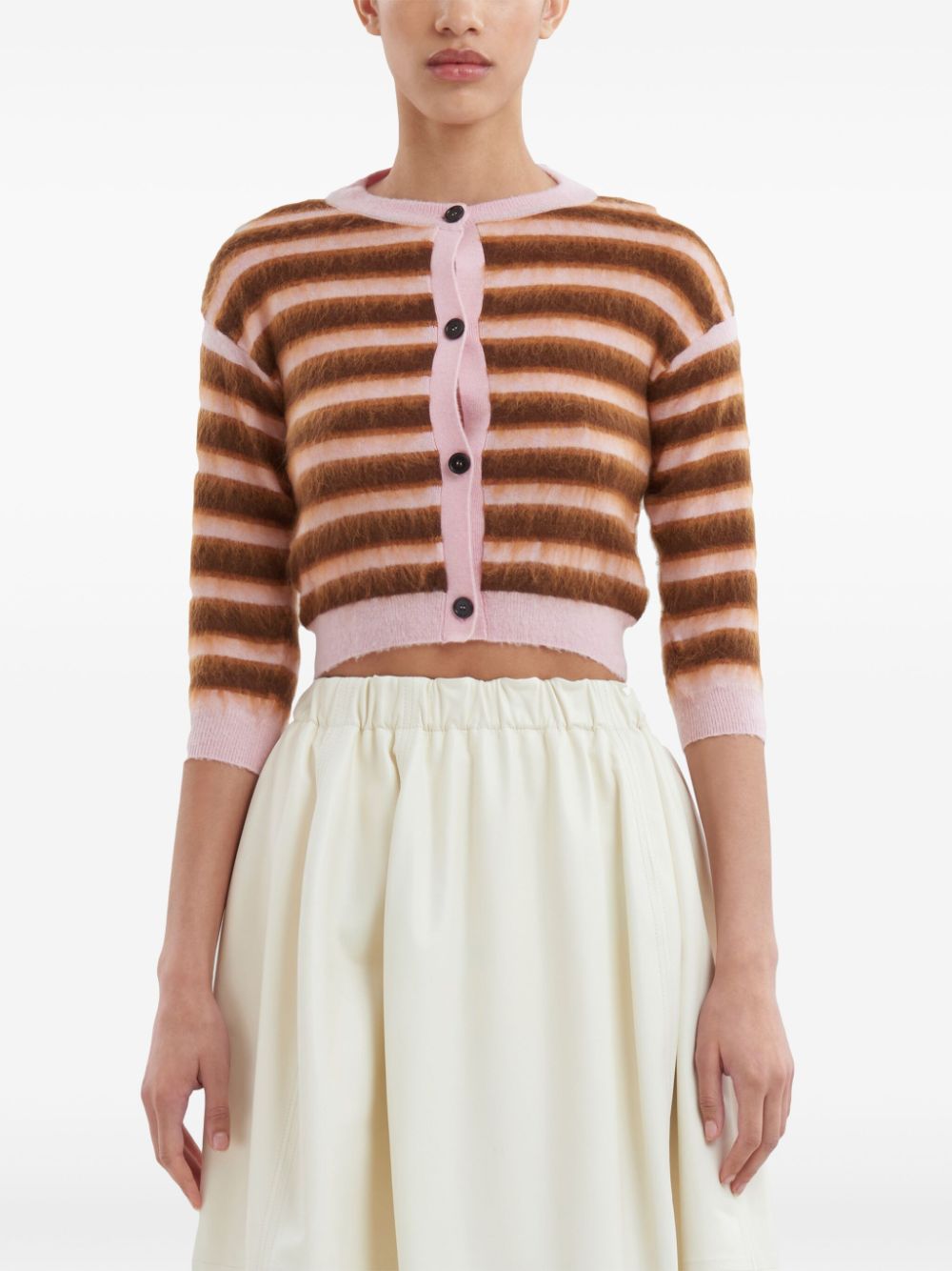 Affordable Marni striped brushed wool cardigan Women