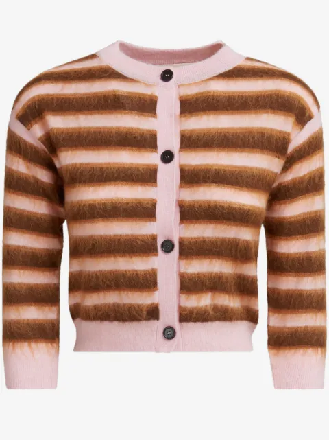 Marni striped brushed wool cardigan
