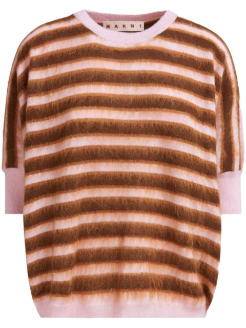 Marni striped brushed wool jumper Women