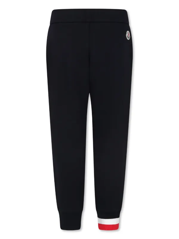 Moncler Enfant logo-patch Cotton Track Pants | Blue | FARFETCH