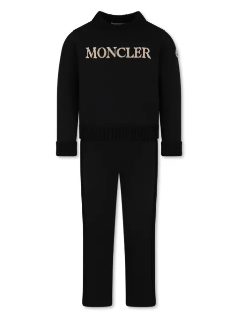 Moncler Enfant traje deportivo con parche del logo