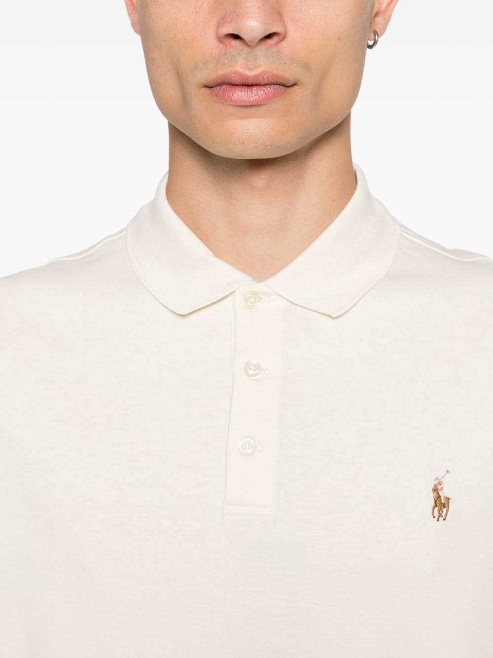 Shop Polo Ralph Lauren Soft Cotton Polo Shirt In White