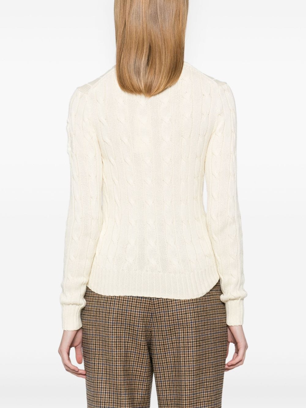 Shop Polo Ralph Lauren Cable-knit Sweater In White