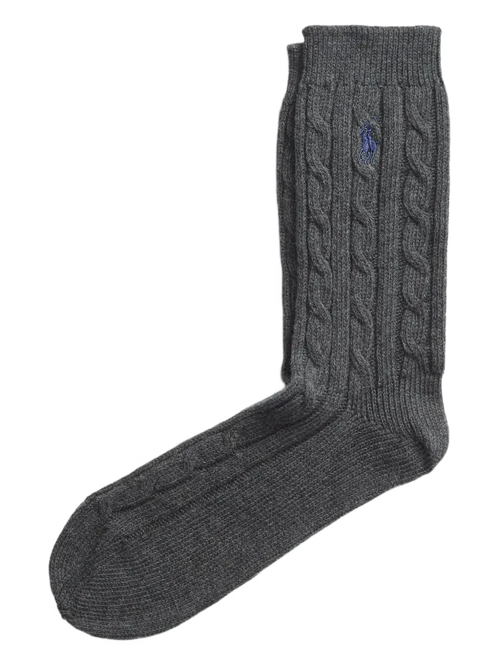 Polo Ralph Lauren Cable-knit Socks In Gray