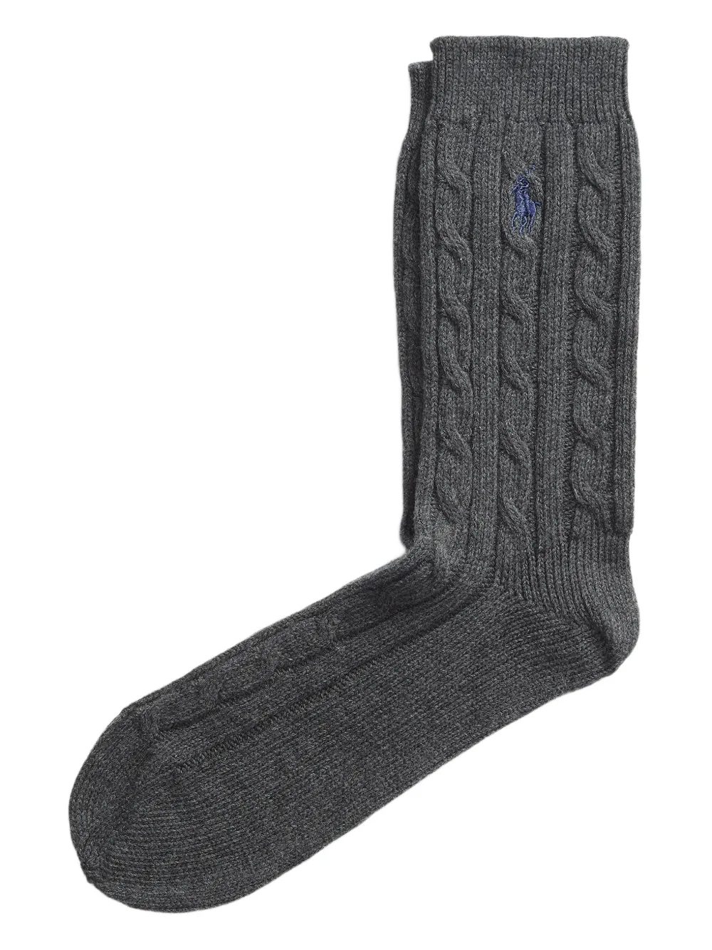 Polo Ralph Lauren Cable-knit Socks In Gray