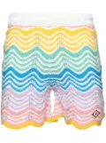 Casablanca Gradient Wave crochet shorts - Yellow