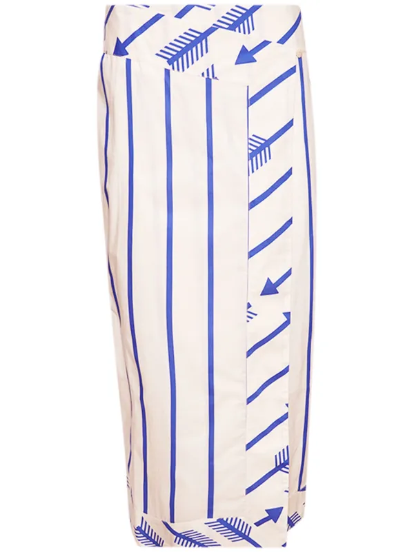 Johanna Ortiz Mar De Cortes Midi Skirt in White