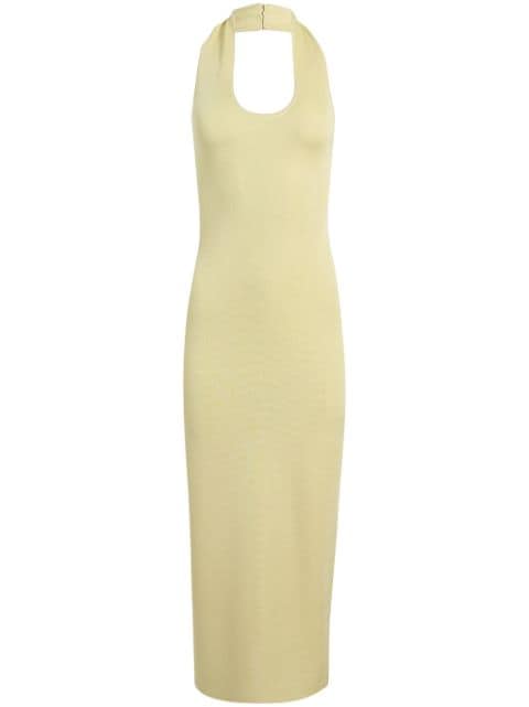 KHAITE Coraline halterneck midi dress