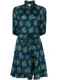 Hannah Artwear Gaia floral-print minidress - Blue