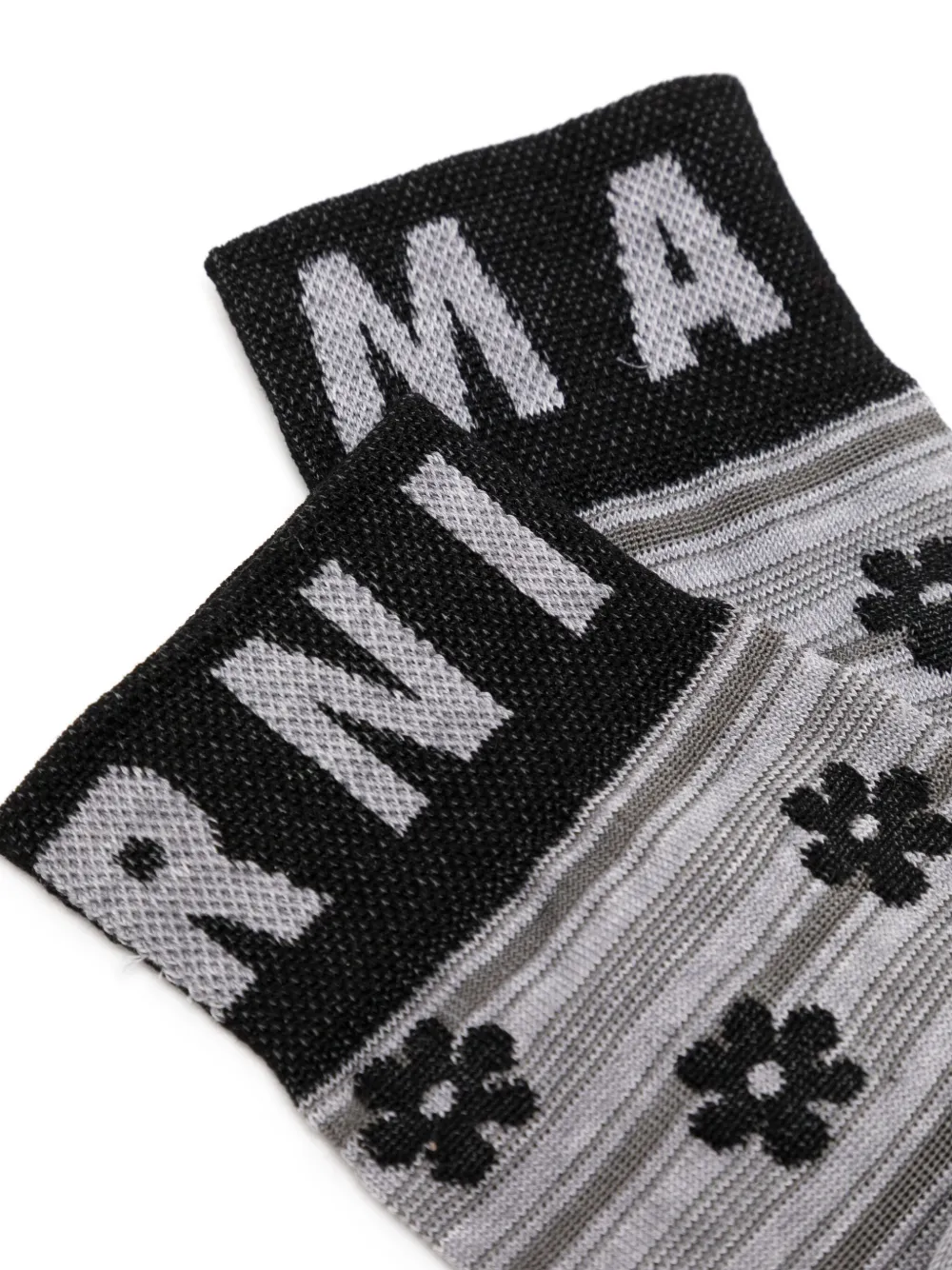 Marni floral-jacquard striped socks - Zwart