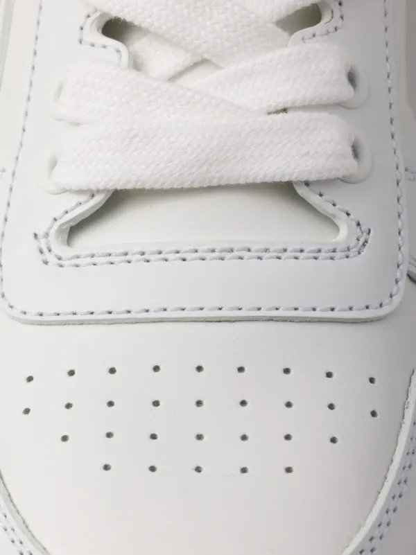 Prada Downtown Bold Leather Sneakers | White | FARFETCH