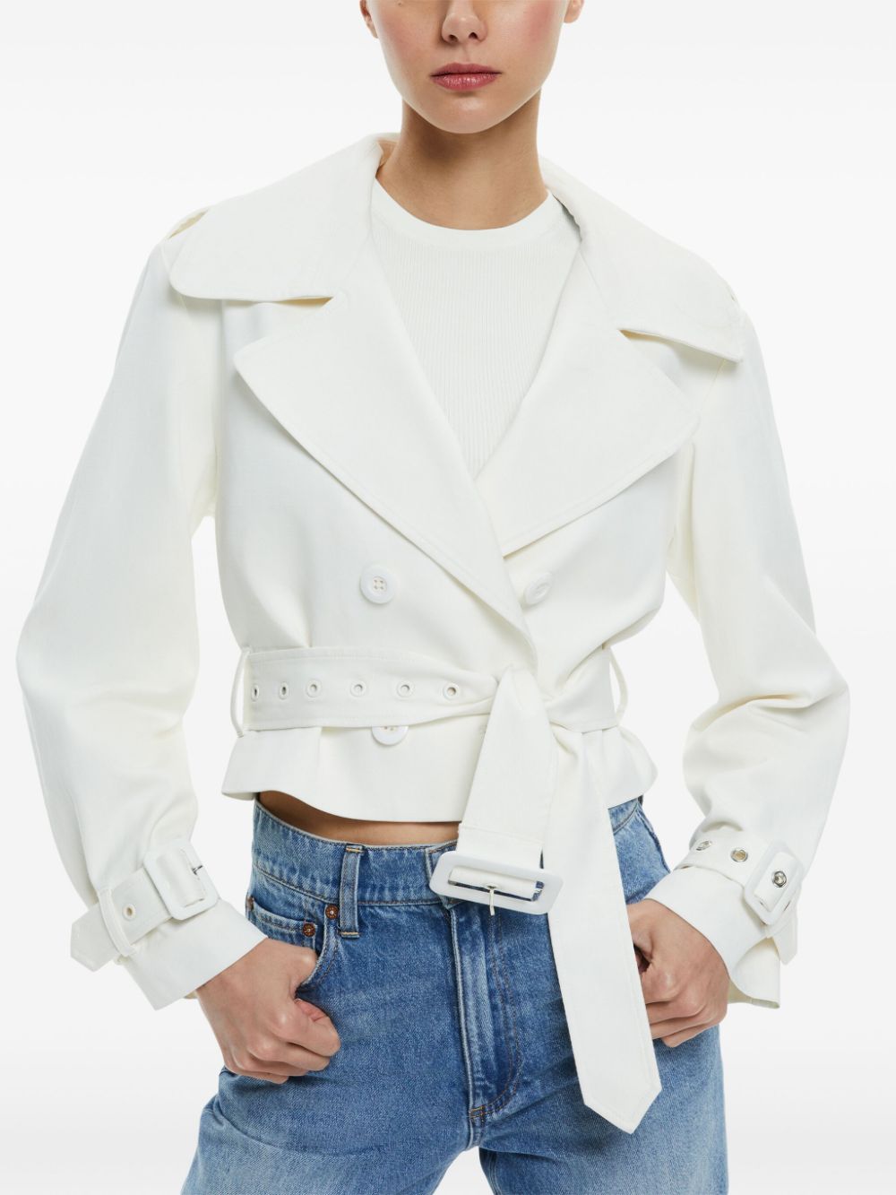 alice + olivia Cropped trenchjack - Wit
