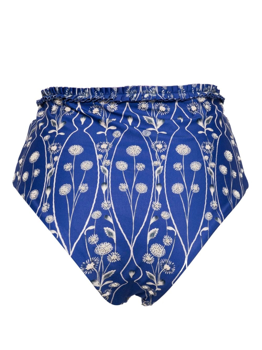 Agua By Agua Bendita Nopal bikinislip met bloemenprint - Blauw