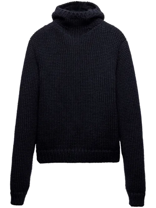 Pull en laine à capuche - Prada - Modalova