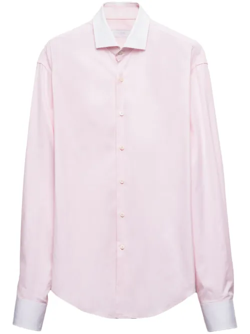 Chemise en coton à boutonnière - Prada - Modalova