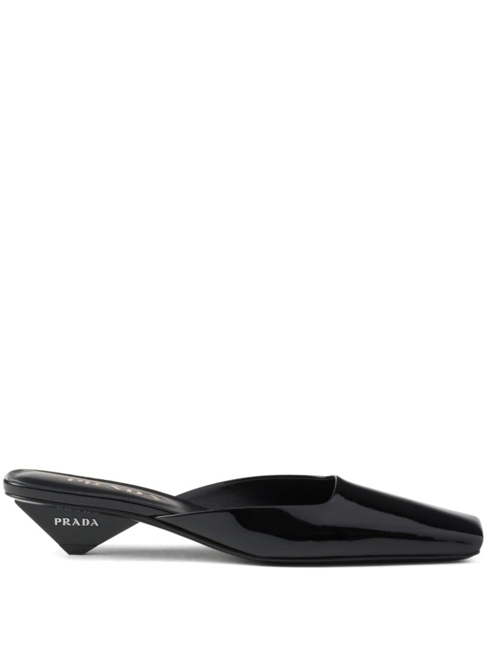 Prada 35mm patent leather mules Black