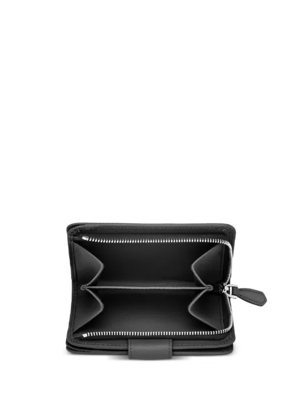 Prada Small Saffiano-leather Wallet | Black | FARFETCH CA