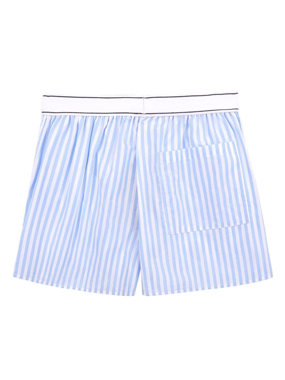 Sporty & Rich Popeline shorts met logoband - Blauw