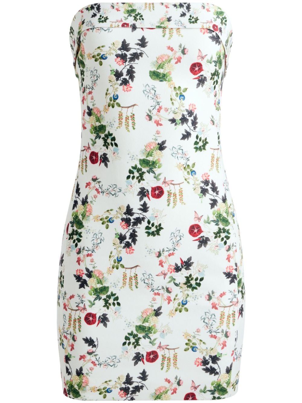 Shop Alice And Olivia Kelly Square Bust Mini Dress In White