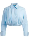 alice + olivia Lucile pleated poplin blouse - Blue