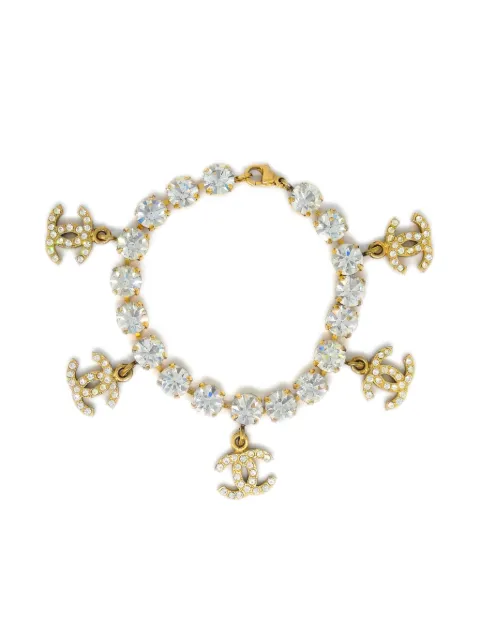 CHANEL Pre-Owned 1996 CC rhinestone-embellished bracelet