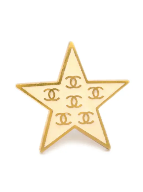 CHANEL Pre-Owned 2001 CC star brooch