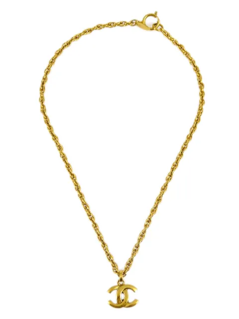 CHANEL Pre-Owned 1990-2000s CC pendant necklace