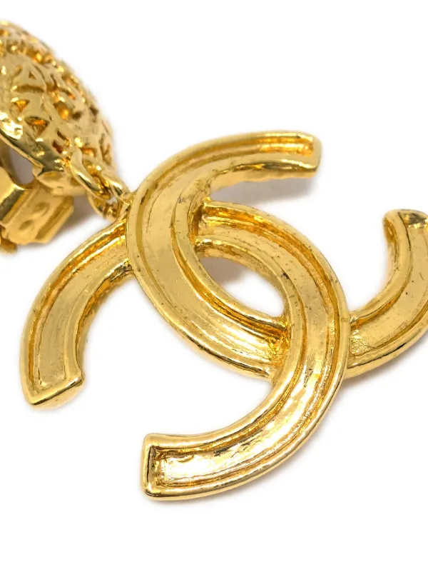 CHANEL Pre-Owned 1995 ココマーク イヤリング | ゴールドトーン