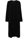 Y's single-breasted layered coat - Black