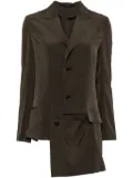 Y's asymmetric layered blazer - Green