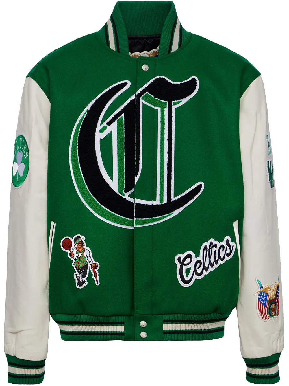 Boston Celtics colour-block bomber jacket