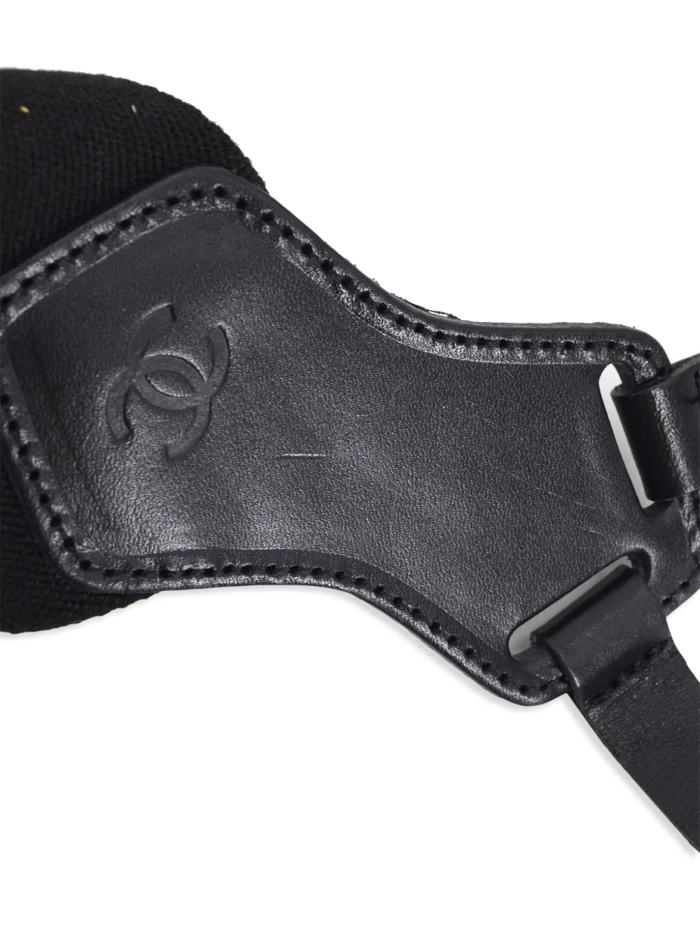 Cheap HOT SALE CHANEL 1990-2000s logo-print suspenders Women