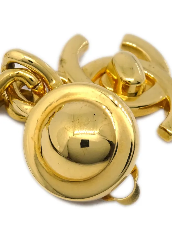 CHANEL Pre-Owned 1996 ココマーク ターンロック イヤリング  