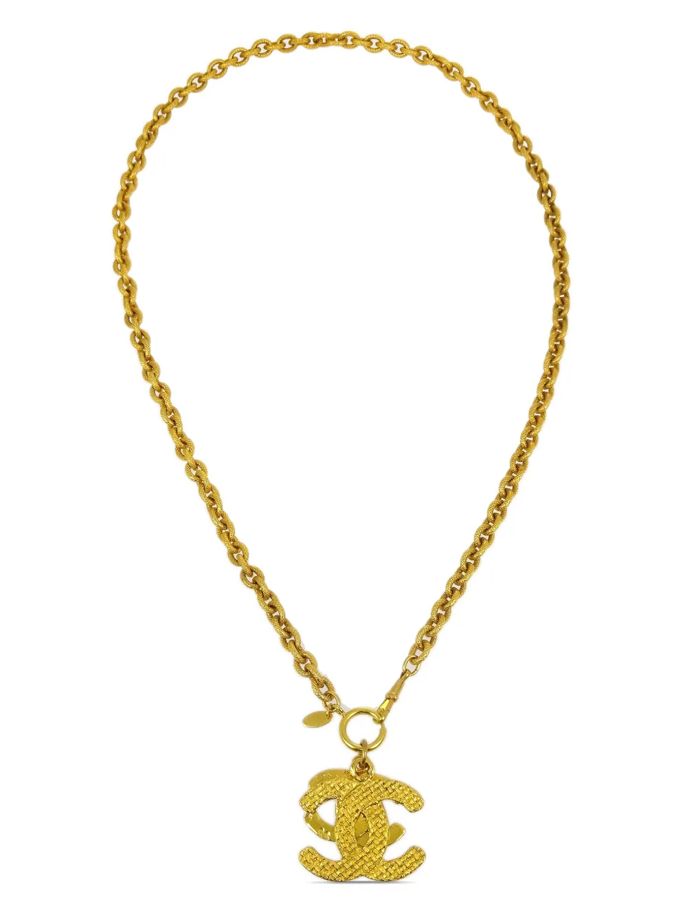 Click to view more detailed imagery on our partner's website Pre-owned Chanel 1994 Cc-pendant Chain Necklace In Gold